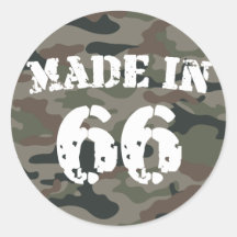 Made In 1966 Round Sticker