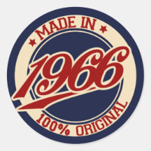 Made In 1966 Sticker