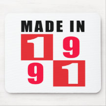 Made In 1991 Birthday Designs Mouse Pad