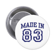 Made in 83 pinback buttons