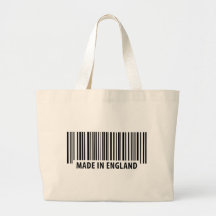 made in england bar code barcode canvas bags