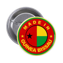 made in guinea bissau flag product label round pinback buttons