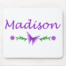 Madison (Purple Butterfly) Mousepads