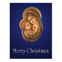 Madonna and the Christ Child Christmas Postcard