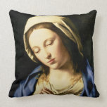 Madonna at Prayer (oil on canvas) Pillow