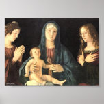 Madonna und zwei Heilige Posters