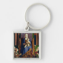 Madonna with Saint Nicholas of Bari Keychain