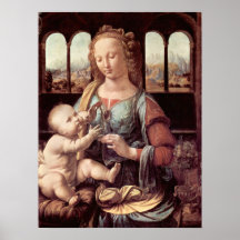 Madonna with the Carnation by Leonardo da Vinci Print