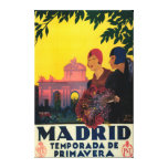 Madrid in Springtime Travel Promotional Poster Stretched Canvas Prints