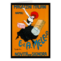 Magazzini Italiani, E. & A. Mele & Ci. 1904 Greeting Card