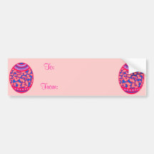 Magenta & Blue Easter Egg Bumper Stickers