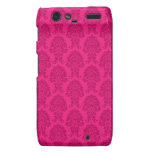 Magenta Damask Pattern Motorola Droid RAZR Covers