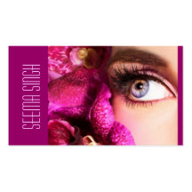 Magenta Eyes flowers Business Card Templates