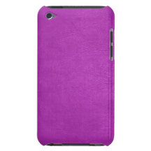 magenta leather texture ipod touch case