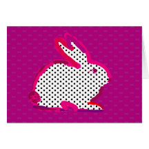 'magenta rabbit' digital painting card