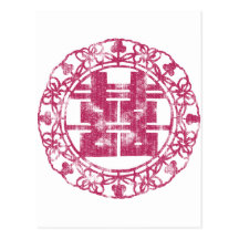 Magenta Shuan Xi Post Card