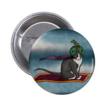 Magic Carpet Cat, button