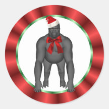 Magic Christmas Santa Animal Sticker