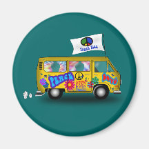 Magic Hippie Van Fridge Magnets