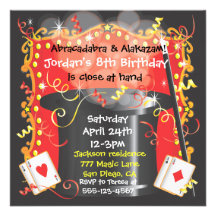 Magic Magician Party Invitation