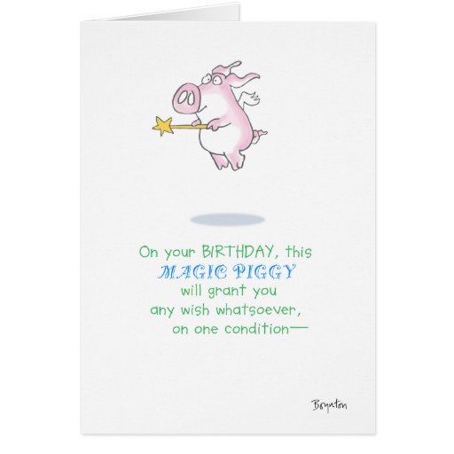 MAGIC PIGGY GREETING CARDS