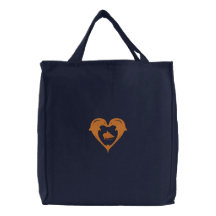 Magic realism Dolphin Apple Embroidered Bag