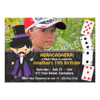 Magic Birthday Party on Magician Invitations  180 Magician Invites   Announcements