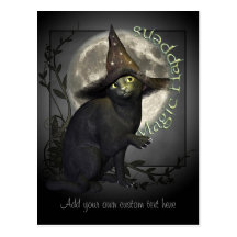 Magical Black Cat Postcard