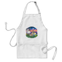Magical Night - Golden Retriever (#10) Aprons
