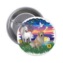 Magical Night - Golden Retriever (#10) Buttons