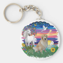 Magical Night - Golden Retriever (#10) Key Chains