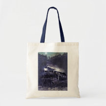 Magical Stream Engine Victorian Train Tote Bags