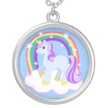 Magical Unicorn with Rainbow Necklace