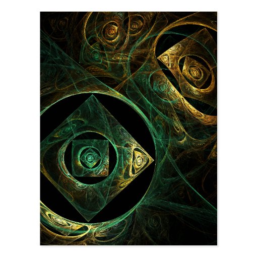 Magical Vibrations Abstract Art Postcard