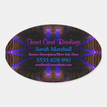 Magical Visions Business Promotion Oval Sticker