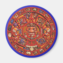 Magnet: Aztec sun stone