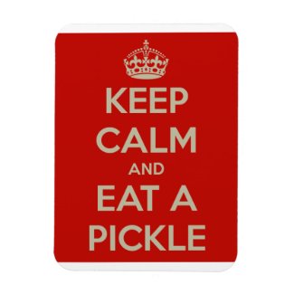 Magnet (red) - Keep Calm and Eat a Pickle