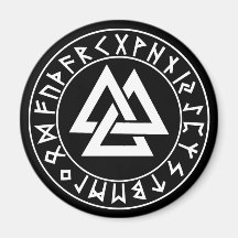 magnet Tri-Triangle Rune Shield on Blk