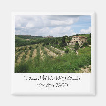 Magnet - Tuscan Vineyard and Hill Town