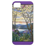 Magnolia and Iris Stained Glass Window iPhone 5 Case