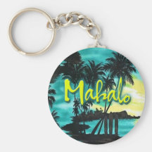 Mahalo Sunset Keychain