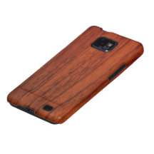Mahogany Wood Print Galaxy SII Cover