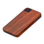 Mahogany Wood Print iPhone 4 Covers