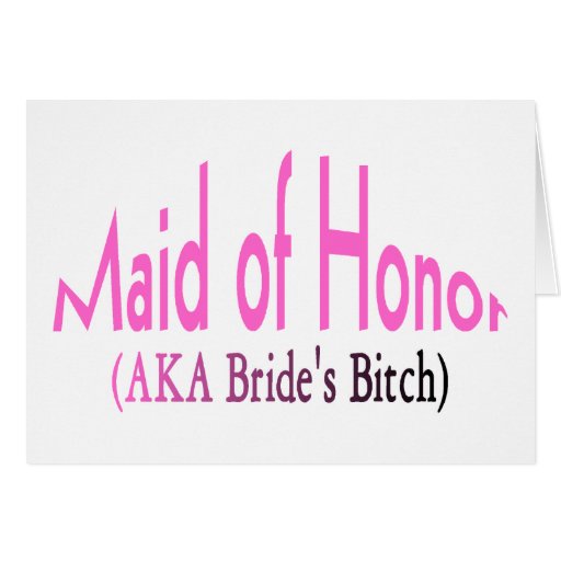 Maid Of Honour Cards