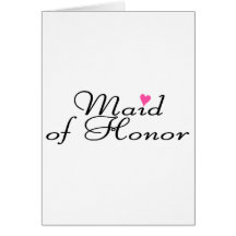 Maid Of Honour Greeting Card