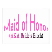 Maid Of Honour Postcards
