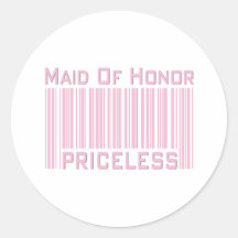 Maid of Honour Priceless Sticker