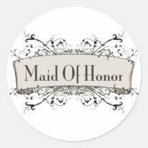 *Maid Of Honour Round Stickers