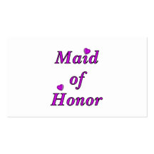 Maid of Honour Simply Love Business Card