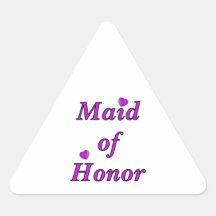 Maid of Honour Simply Love Triangle Sticker